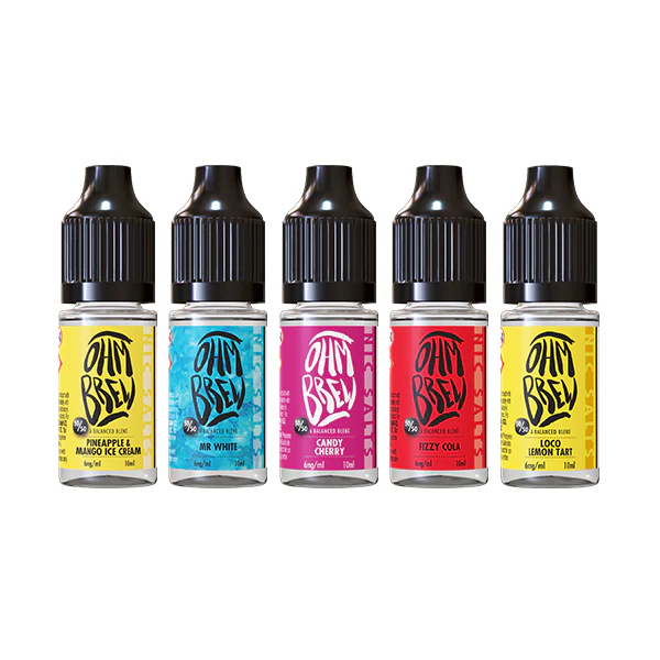 18mg Ohm Brew Balanced Blend 10ml Nic Salts (50VG/50PG)