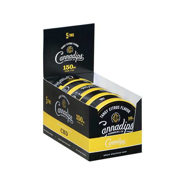 Second image of Cannadips 150mg CBD Snus Pouches - Tangy Citrus